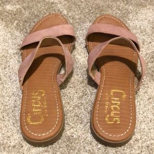 Pink/mauve Circus Sam Edelman slip on sandals size 8.5